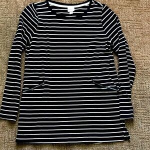 Merona black and White Striped Long Sleeve sweater Top ($3 only when bundled)
